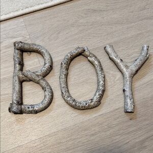 Rustic Wooden 'BOY' Wall Decor